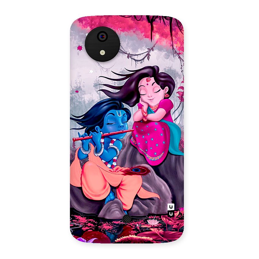 Cute Radha Krishna Back Case for Canvas A1  AQ4501