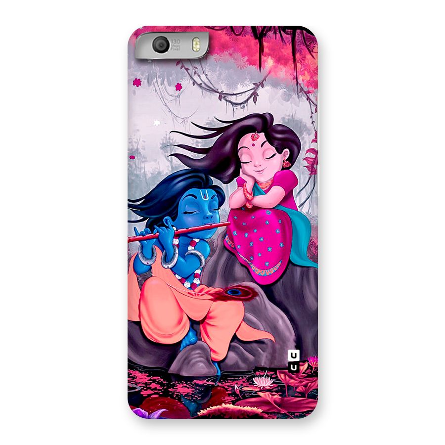 Cute Radha Krishna Back Case for Canvas Knight 2