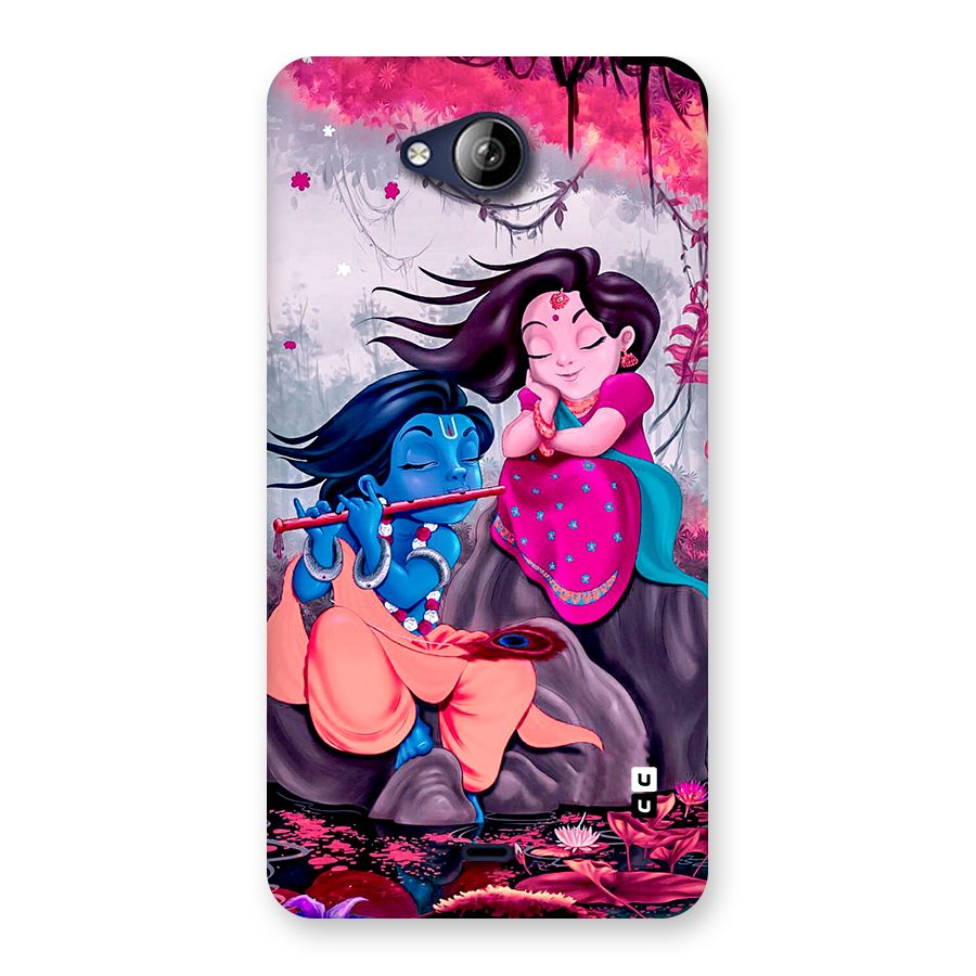 Cute Radha Krishna Back Case for Canvas Play Q355