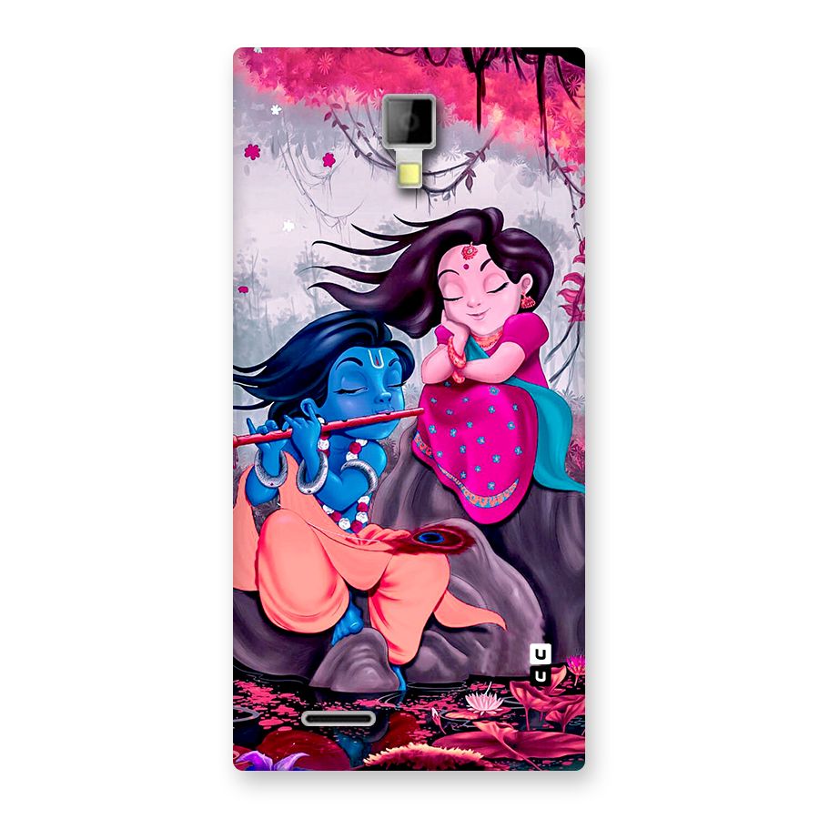 Cute Radha Krishna Back Case for Canvas Xpress A99