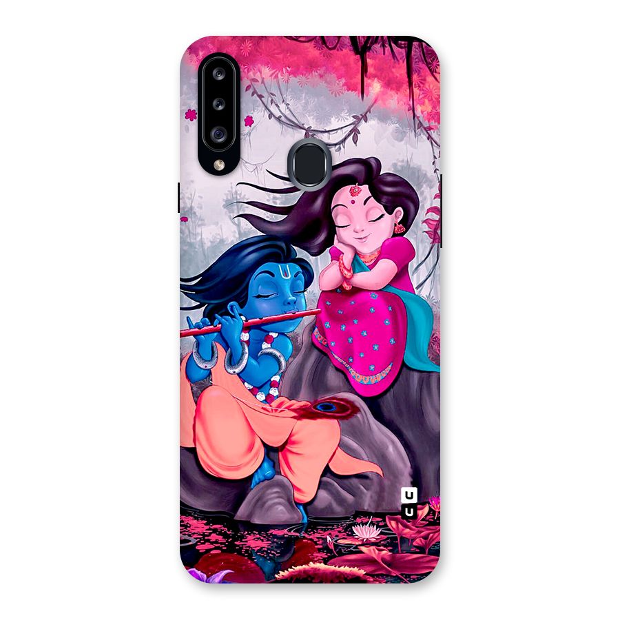 Cute Radha Krishna Back Case for Galaxy A20s