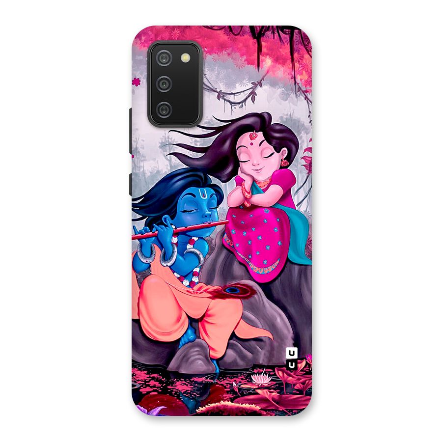 Cute Radha Krishna Back Case for Galaxy M02s