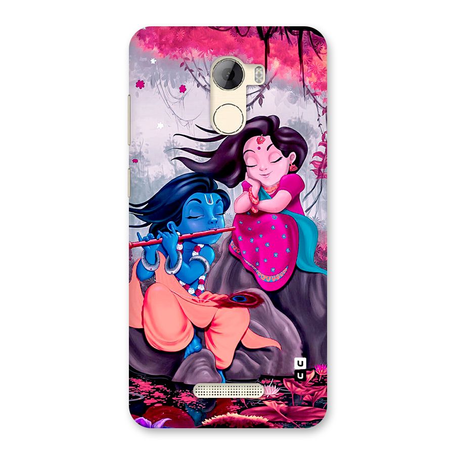 Cute Radha Krishna Back Case for Gionee A1 LIte