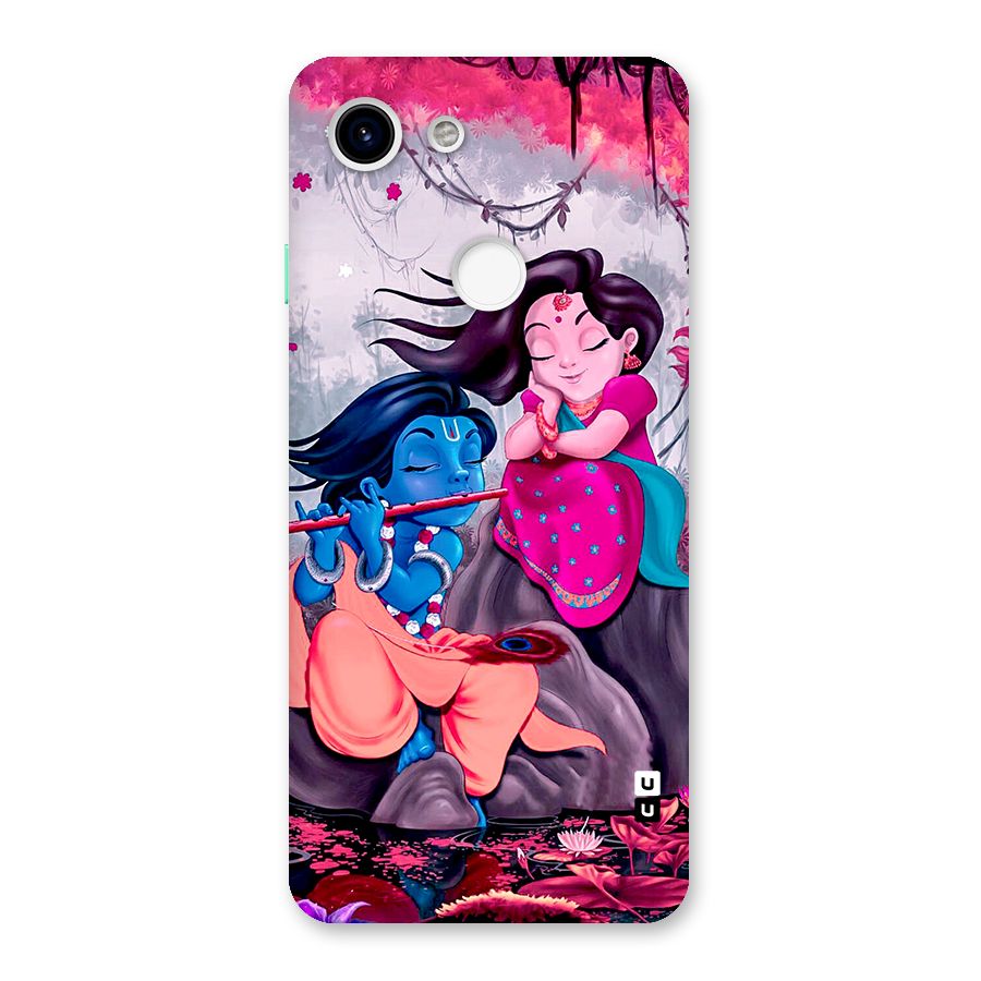 Cute Radha Krishna Back Case for Google Pixel 3