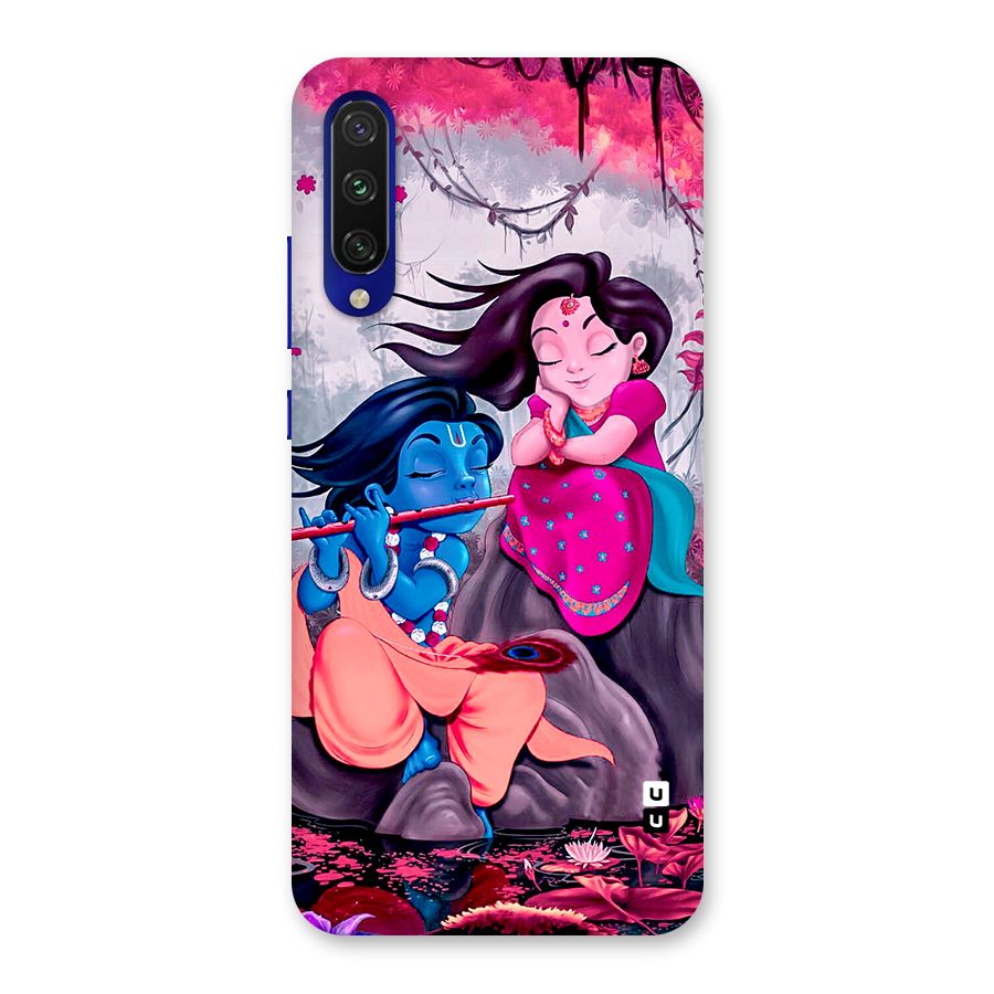Cute Radha Krishna Back Case for Mi A3