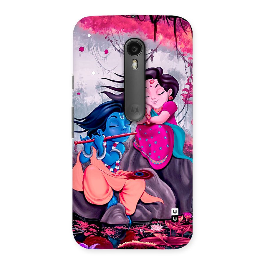 Cute Radha Krishna Back Case for Moto G3