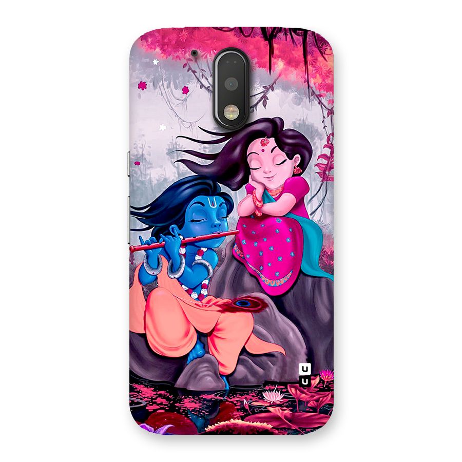 Cute Radha Krishna Back Case for Moto G4 Plus