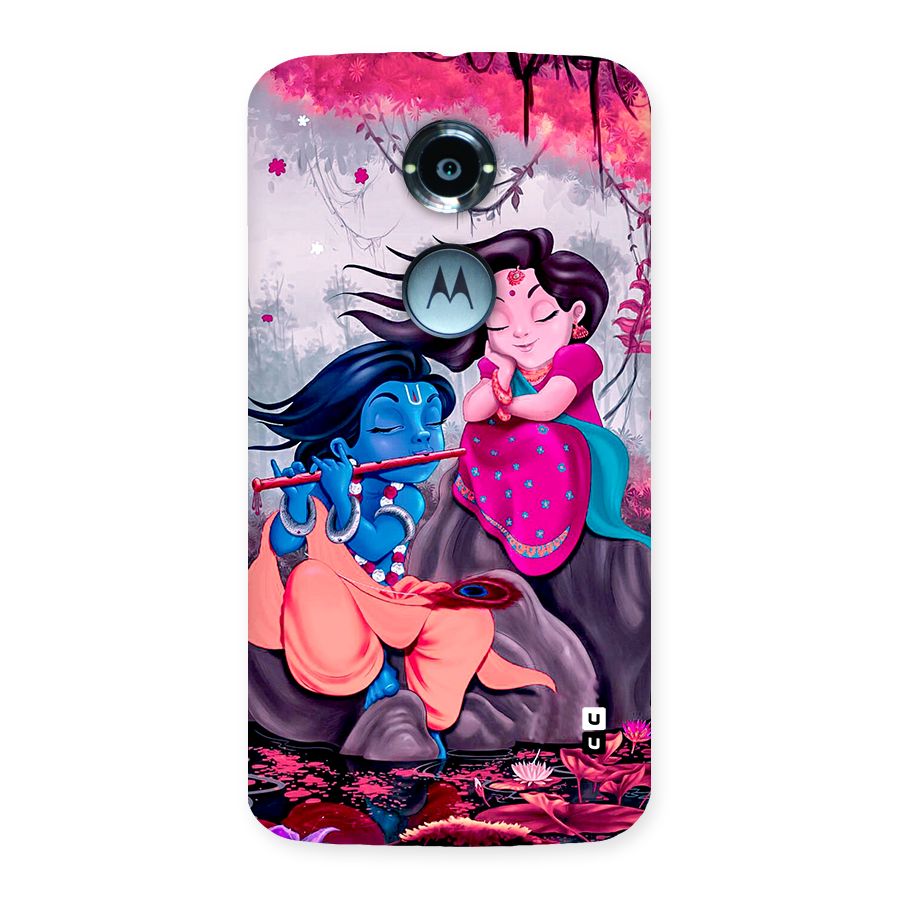 Cute Radha Krishna Back Case for Moto X2