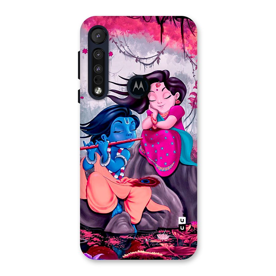 Cute Radha Krishna Back Case for Motorola One Macro