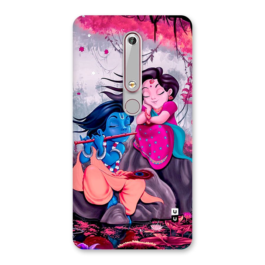Cute Radha Krishna Back Case for Nokia 6.1