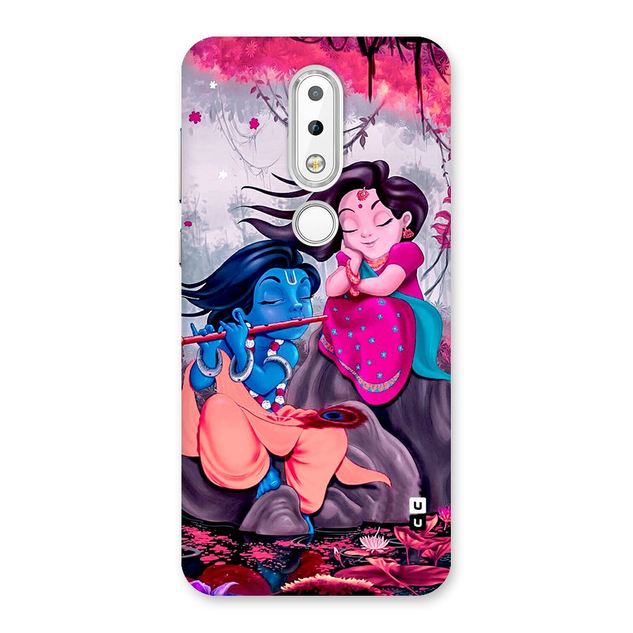 Cute Radha Krishna Back Case for Nokia 6.1 Plus