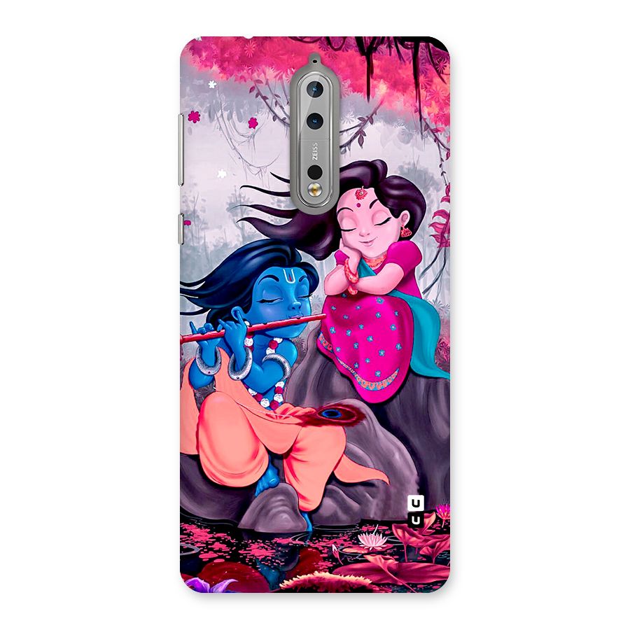 Cute Radha Krishna Back Case for Nokia 8