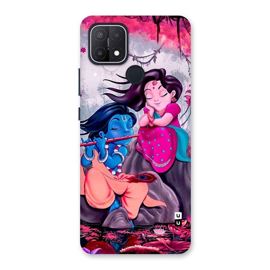 Cute Radha Krishna Back Case for Oppo A15