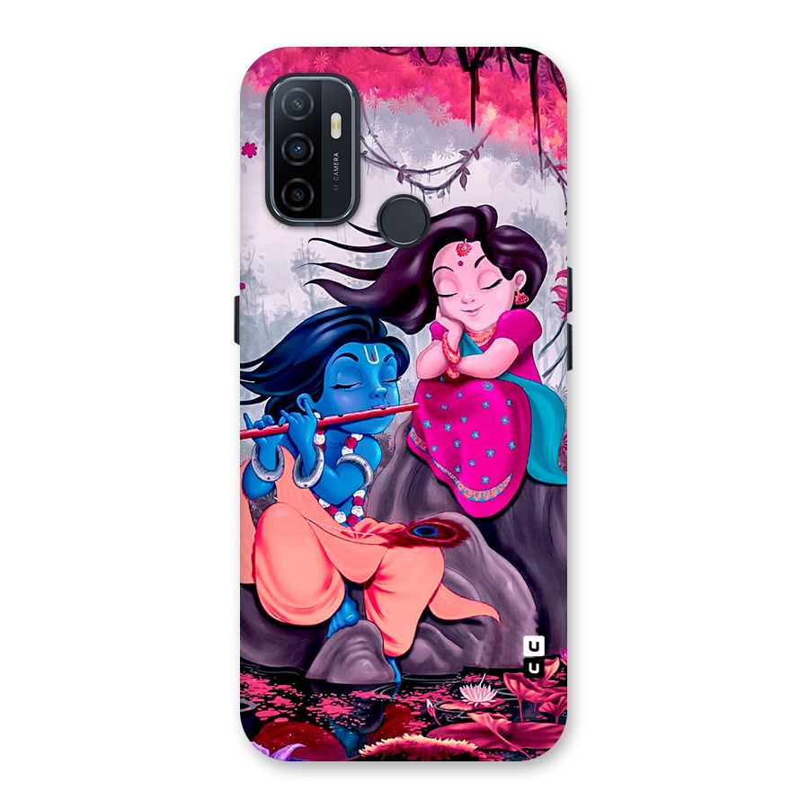 Cute Radha Krishna Back Case for Oppo A32