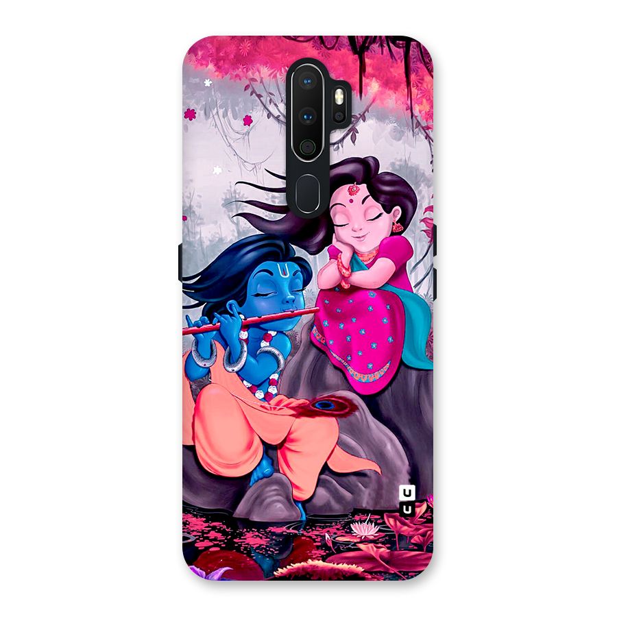 Cute Radha Krishna Back Case for Oppo A5 (2020)