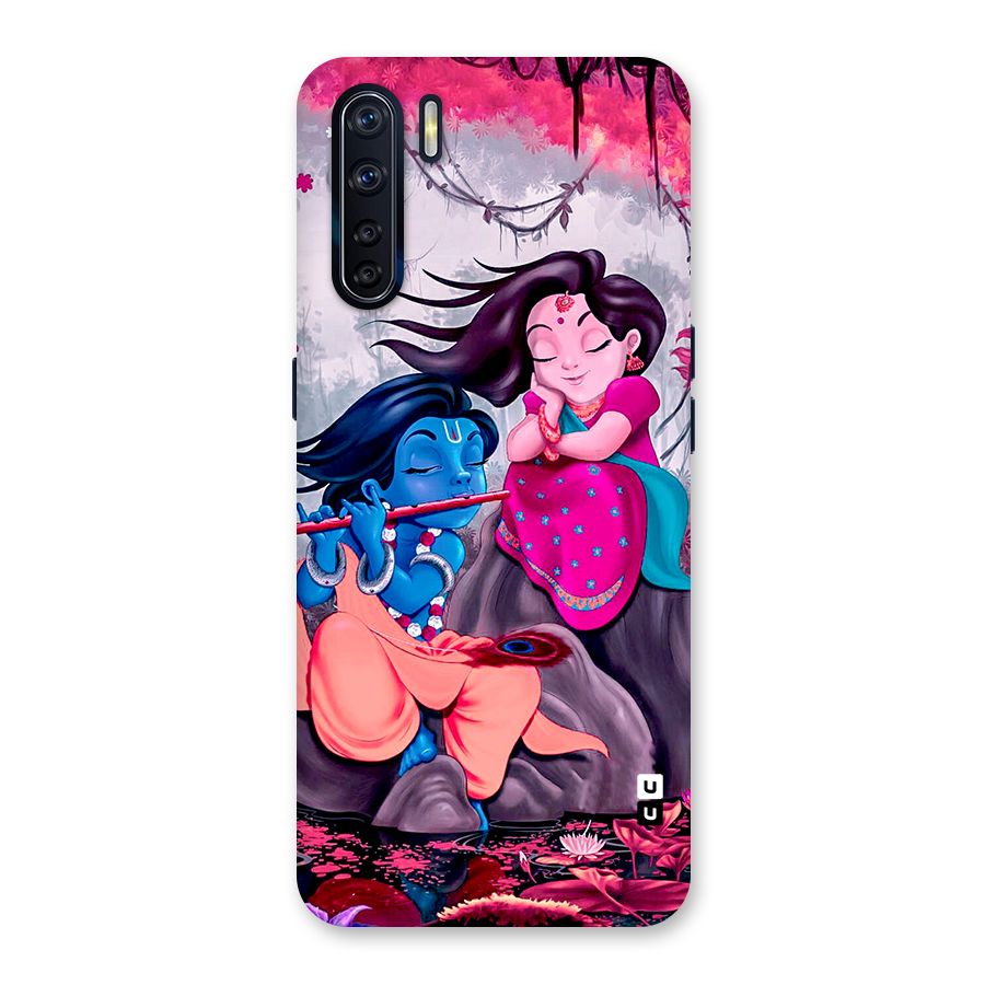 Cute Radha Krishna Back Case for Oppo F15