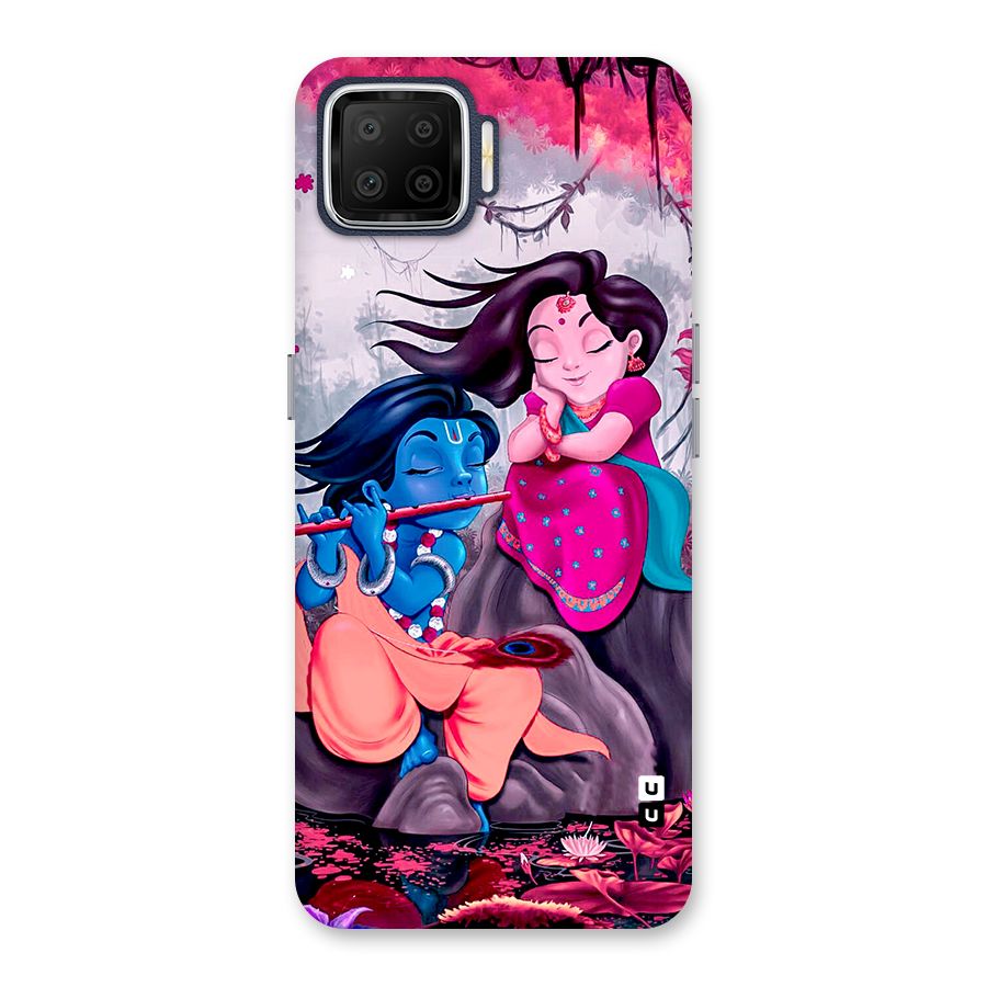 Cute Radha Krishna Back Case for Oppo F17