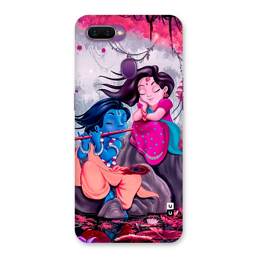 Cute Radha Krishna Back Case for Oppo F9