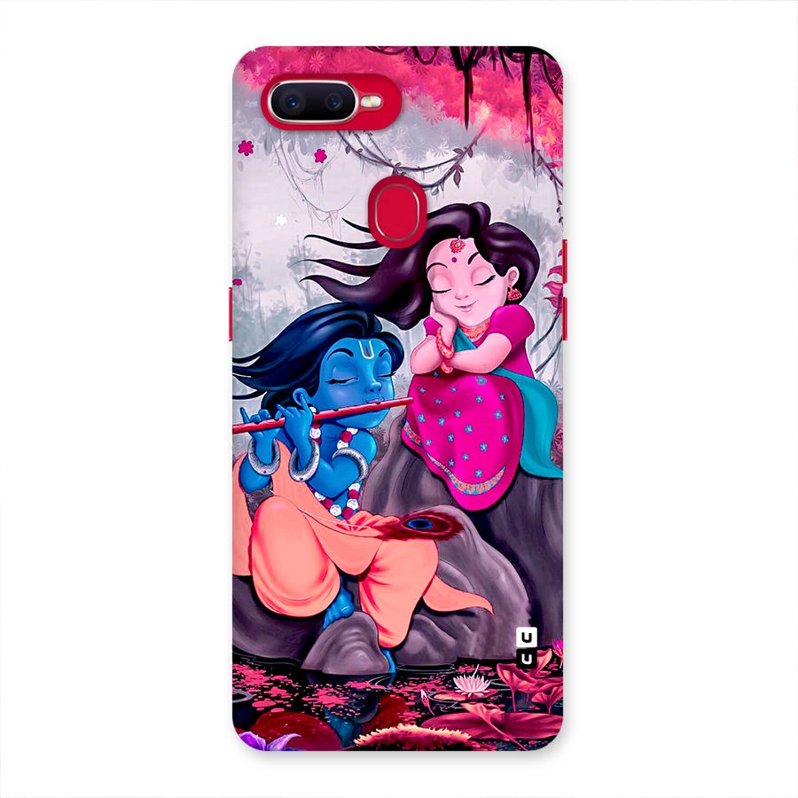 Cute Radha Krishna Back Case for Oppo F9 Pro