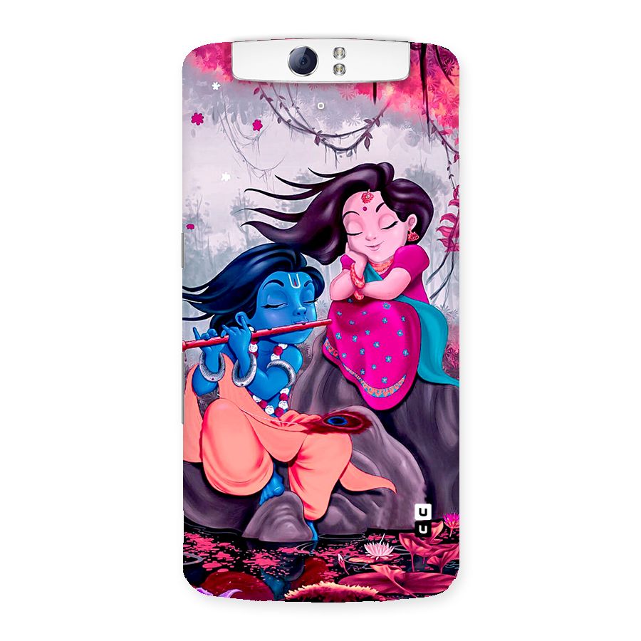 Cute Radha Krishna Back Case for Oppo N1