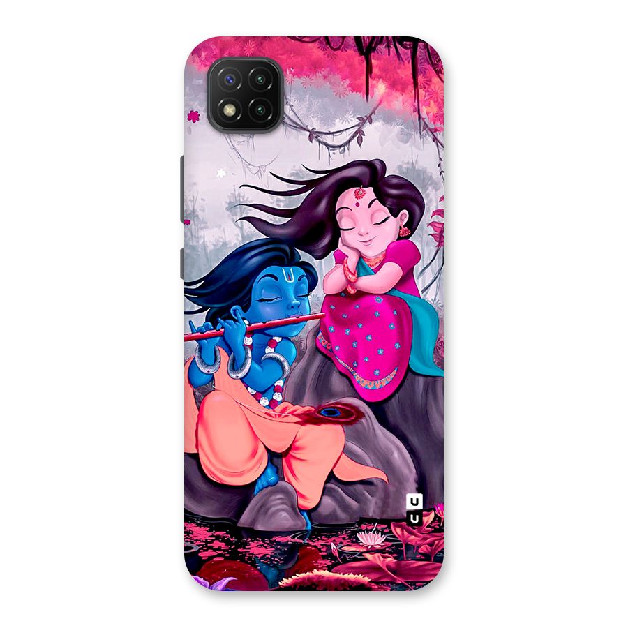 Cute Radha Krishna Back Case for Poco C3