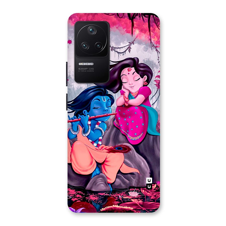 Cute Radha Krishna Back Case for Poco F4 5G