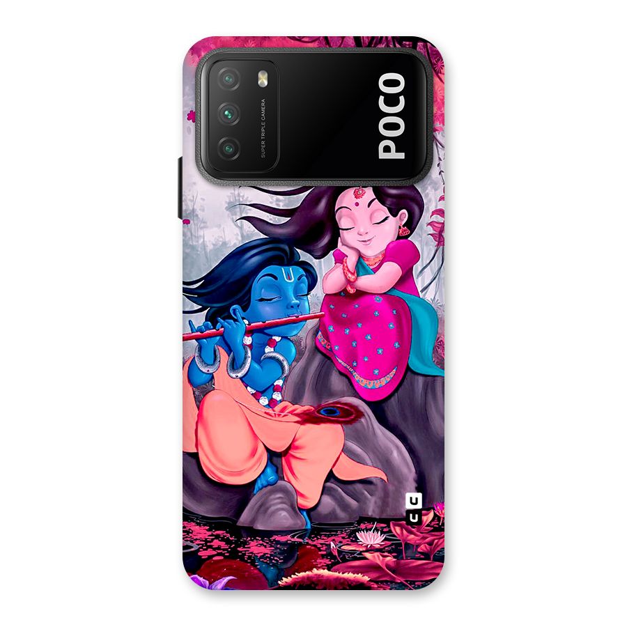 Cute Radha Krishna Back Case for Poco M3