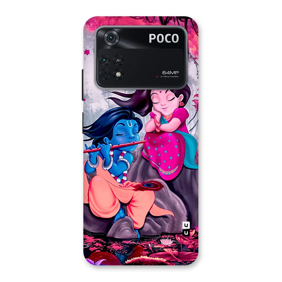 Cute Radha Krishna Back Case for Poco M4 Pro 4G