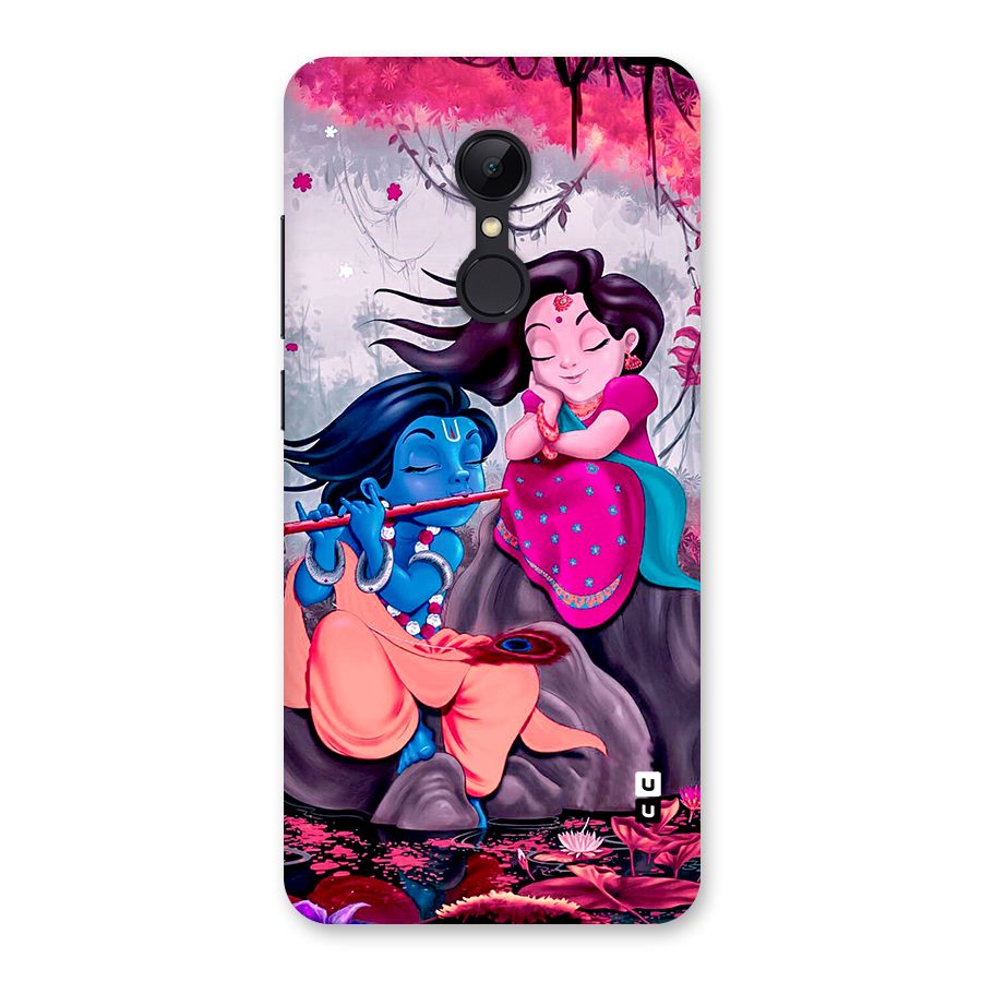Cute Radha Krishna Back Case for Redmi 5