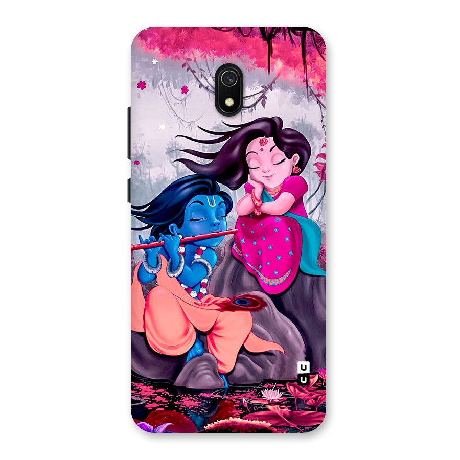 Cute Radha Krishna Back Case for Redmi 8A