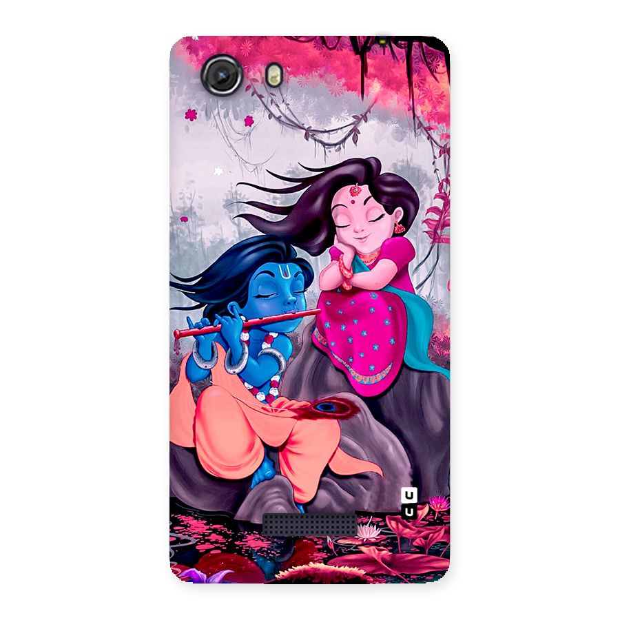 Cute Radha Krishna Back Case for Unite 3