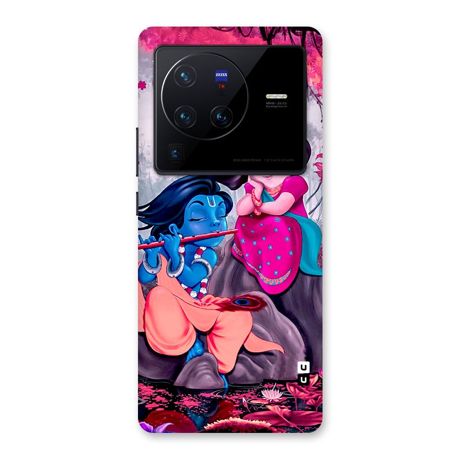 Cute Radha Krishna Back Case for Vivo X80 Pro