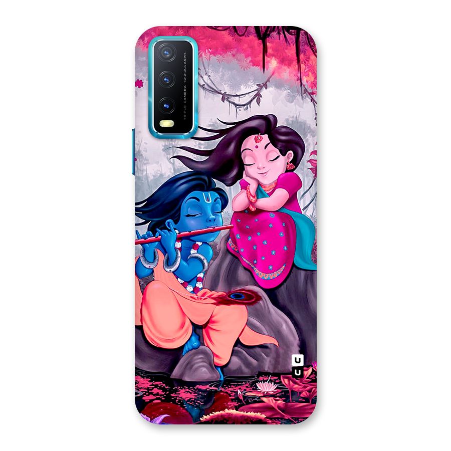 Cute Radha Krishna Back Case for Vivo Y20A