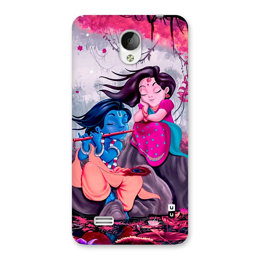 Cute Radha Krishna Back Case for Vivo Y21