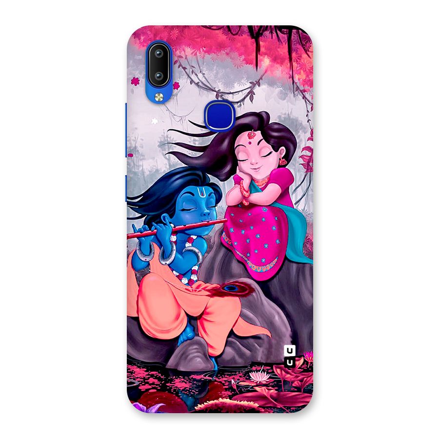 Cute Radha Krishna Back Case for Vivo Y91