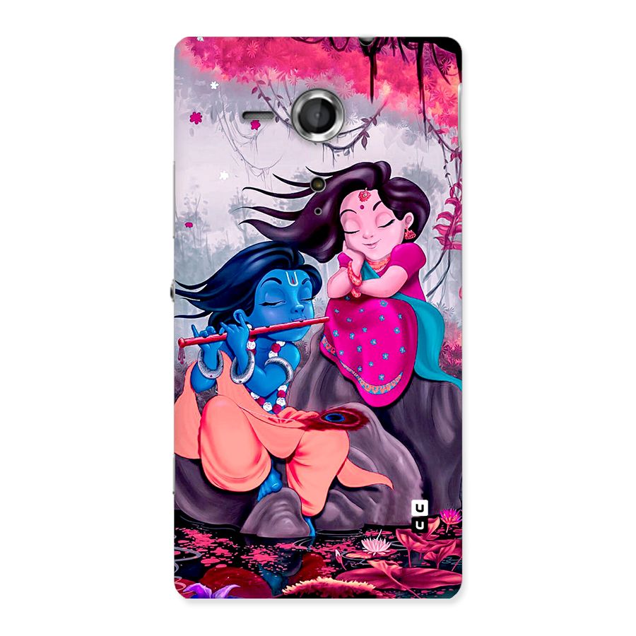 Cute Radha Krishna Back Case for Xperia Sp