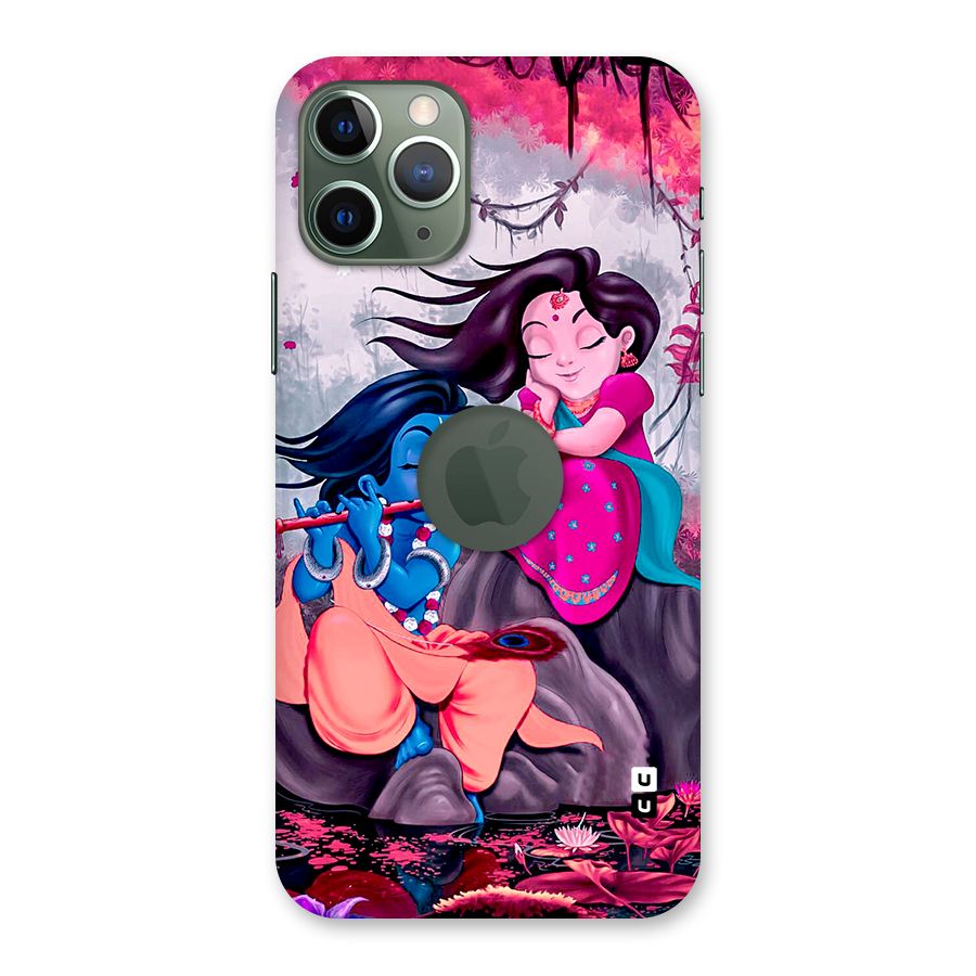 Cute Radha Krishna Back Case for iPhone 11 Pro Logo Cut
