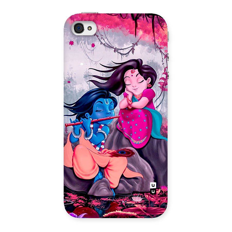 Cute Radha Krishna Back Case for iPhone 4 4s