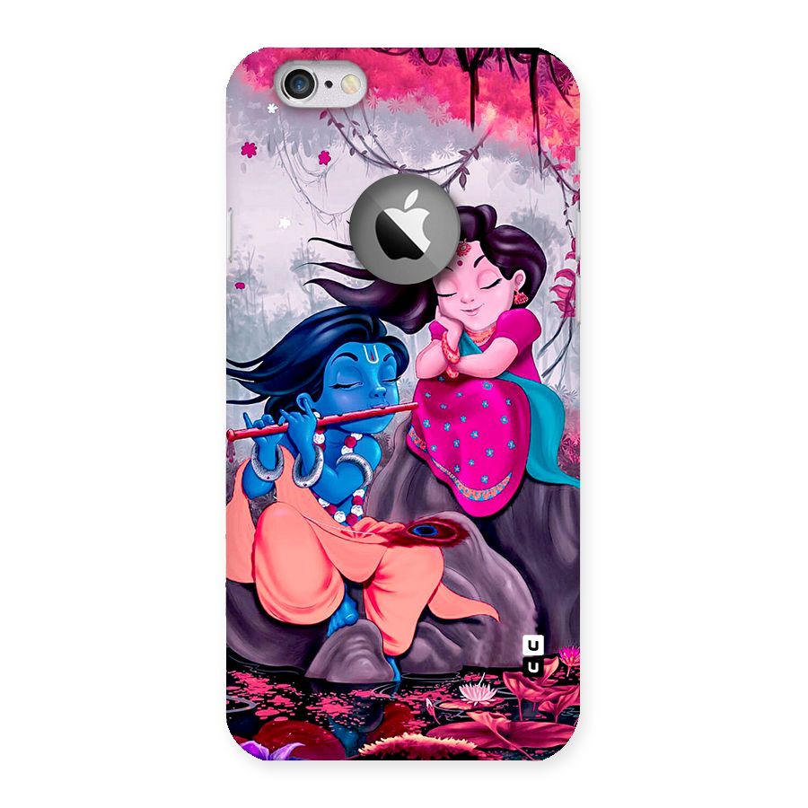 Cute Radha Krishna Back Case for iPhone 6 Logo Cut
