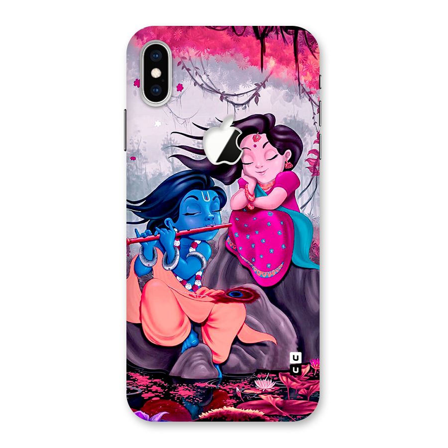 Cute Radha Krishna Back Case for iPhone XS Max Apple Cut