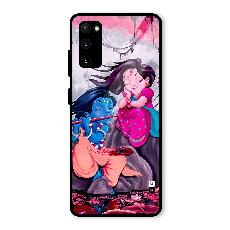 Cute Radha Krishna Glass Back Case for Galaxy S20 FE 5G