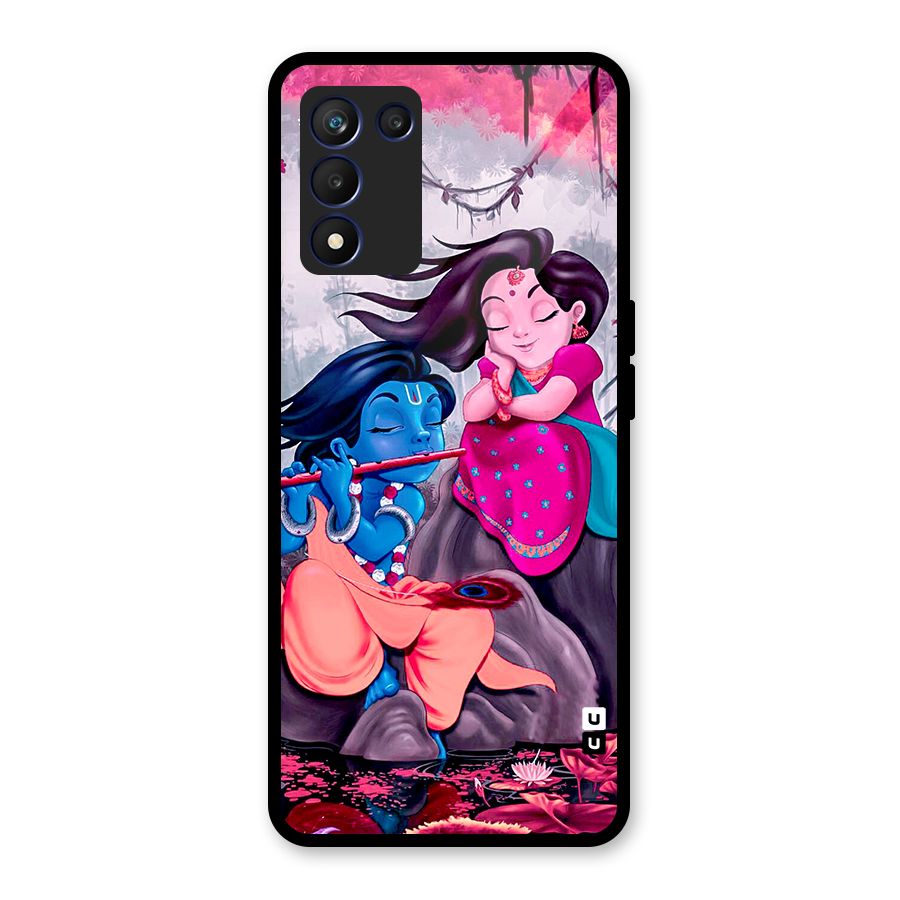Cute Radha Krishna Glass Back Case for Realme 9 5G Speed