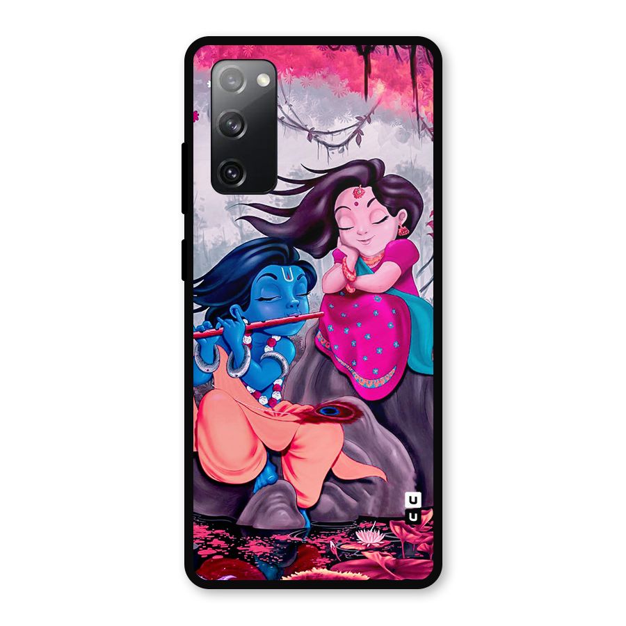 Cute Radha Krishna Metal Back Case for Galaxy S20 FE
