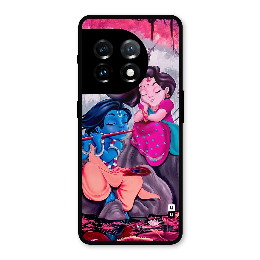 Cute Radha Krishna Metal Back Case for OnePlus 11