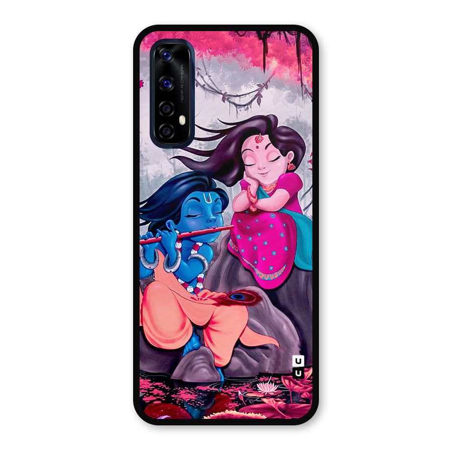 Cute Radha Krishna Metal Back Case for Realme 7