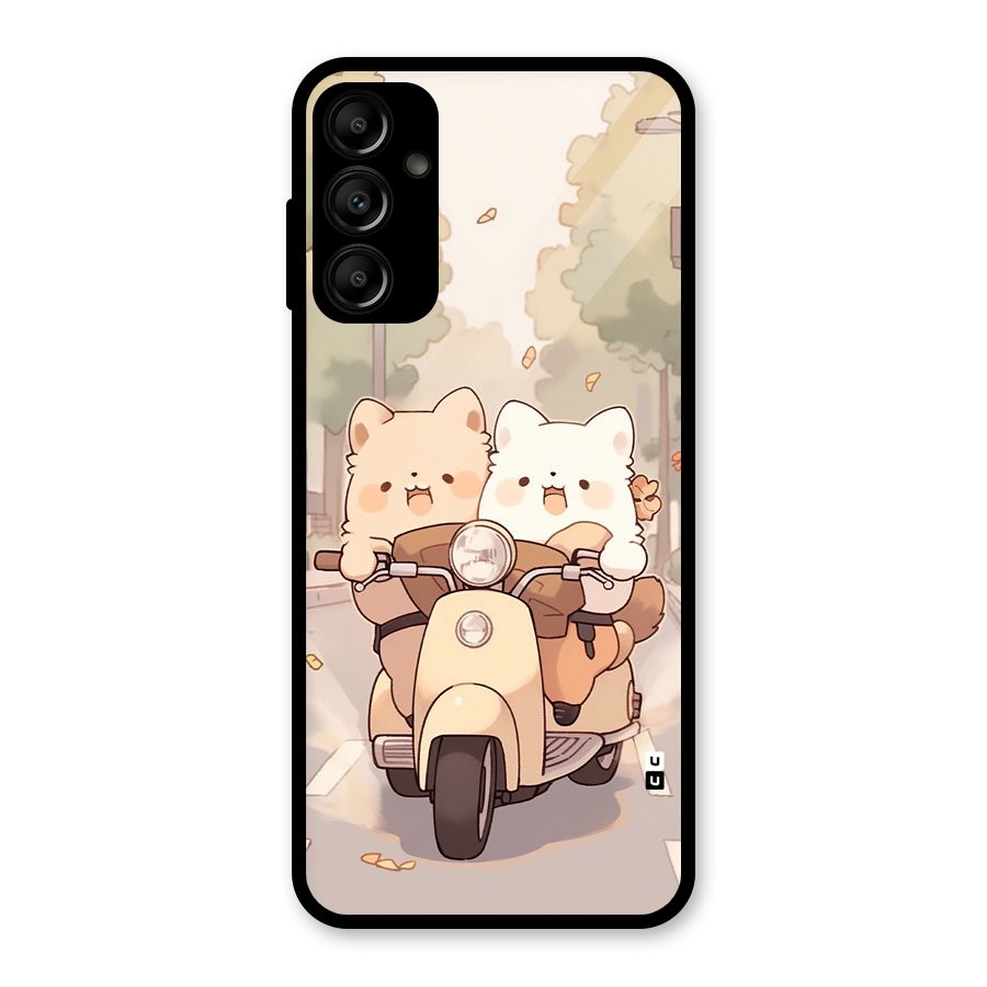 Cute Riders Glass Back Case for Galaxy A14 5G