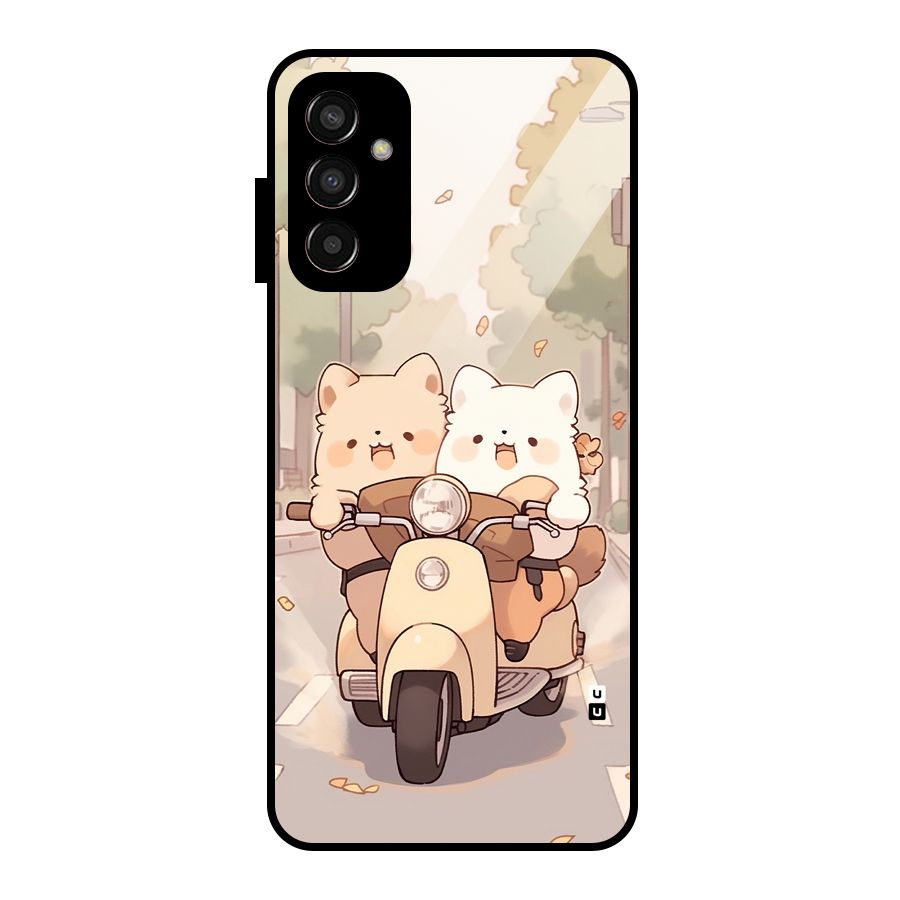 Cute Riders Glass Back Case for Galaxy F13