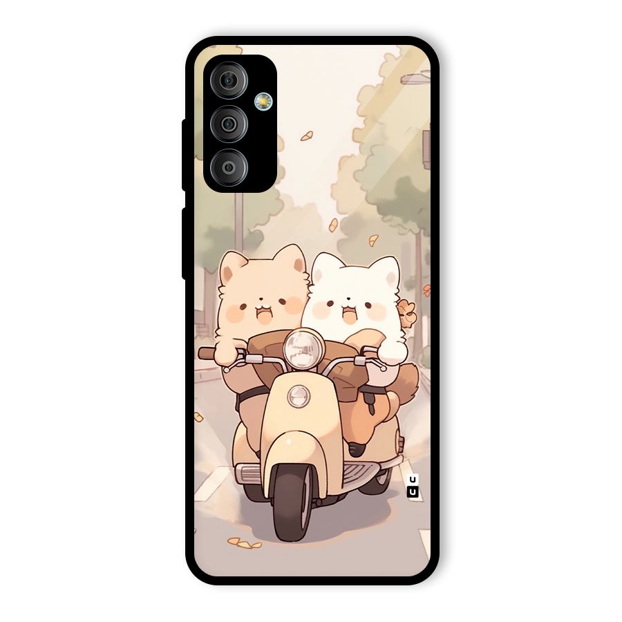 Cute Riders Glass Back Case for Galaxy F23
