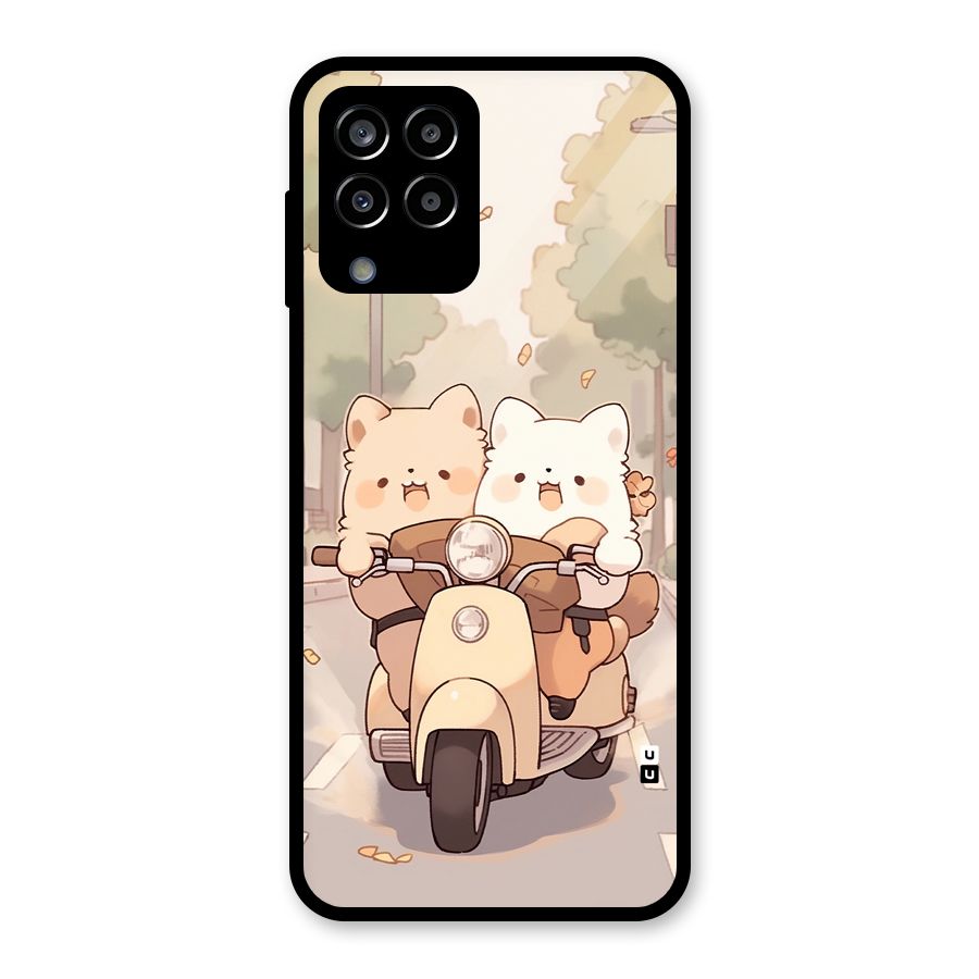 Cute Riders Glass Back Case for Galaxy M33