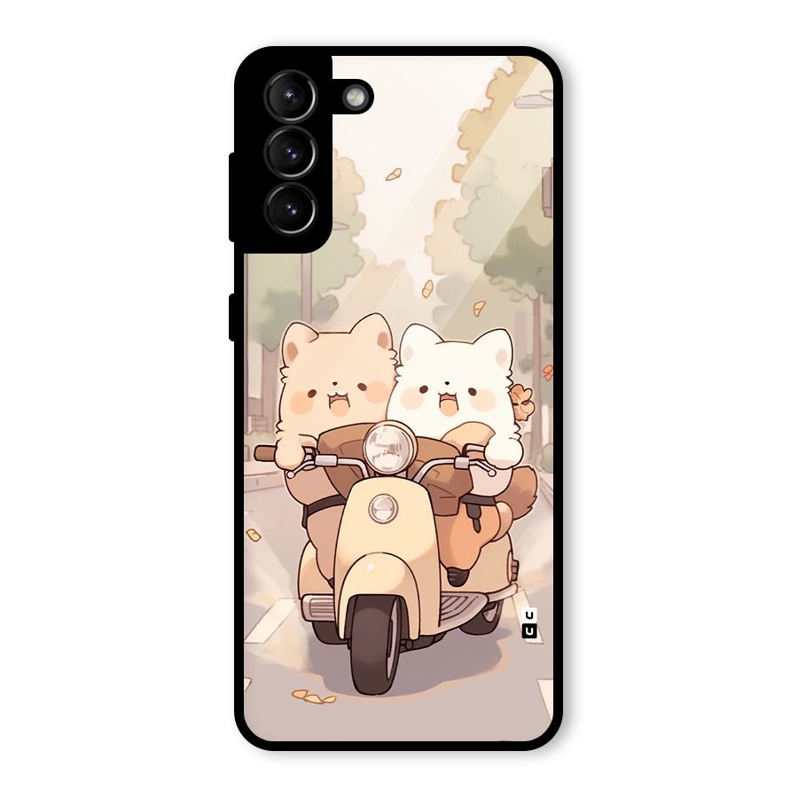 Cute Riders Glass Back Case for Galaxy S21 Plus